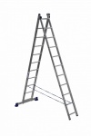Алюминиевая двухсекционная универсальная лестница АЛЮМЕТ 2 секции по 11 ступеней