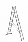 Алюминиевая двухсекционная универсальная лестница АЛЮМЕТ 2 секции по 13 ступеней