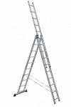 Алюминиевая трехсекционная универсальная лестница АЛЮМЕТ 3 секции по 10 ступеней