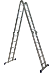 Алюминиевая четырёхсекционная шарнирная лестница 4 секции по 5 ступеней